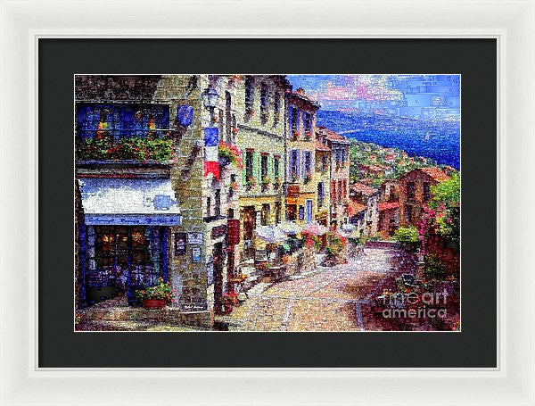 Framed Print - Quaint Streets From Nice France.