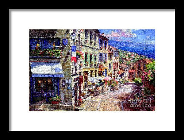 Framed Print - Quaint Streets From Nice France.