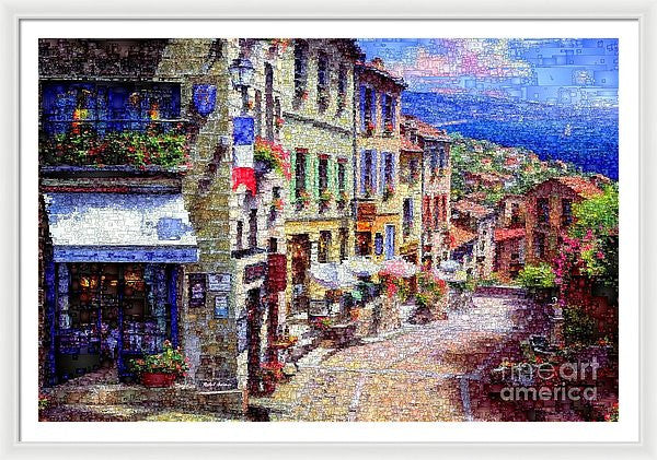 Framed Print - Quaint Streets From Nice France.