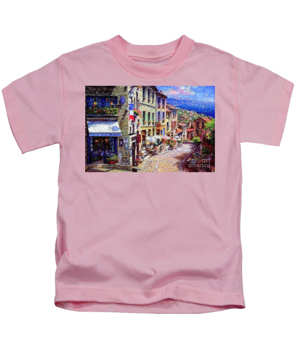 T-shirt pour enfants - Rues pittoresques de Nice, France.