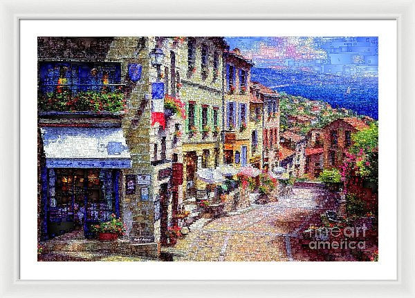 Framed Print - Quaint Streets From Nice France.