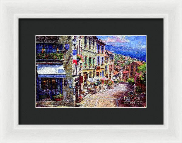 Framed Print - Quaint Streets From Nice France.