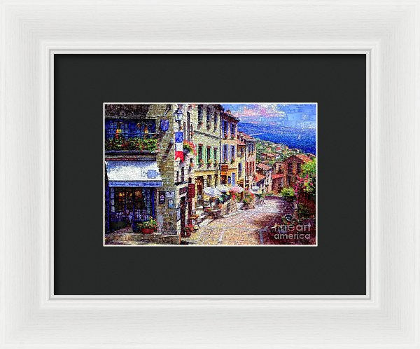 Framed Print - Quaint Streets From Nice France.