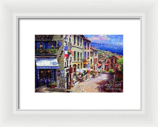 Framed Print - Quaint Streets From Nice France.