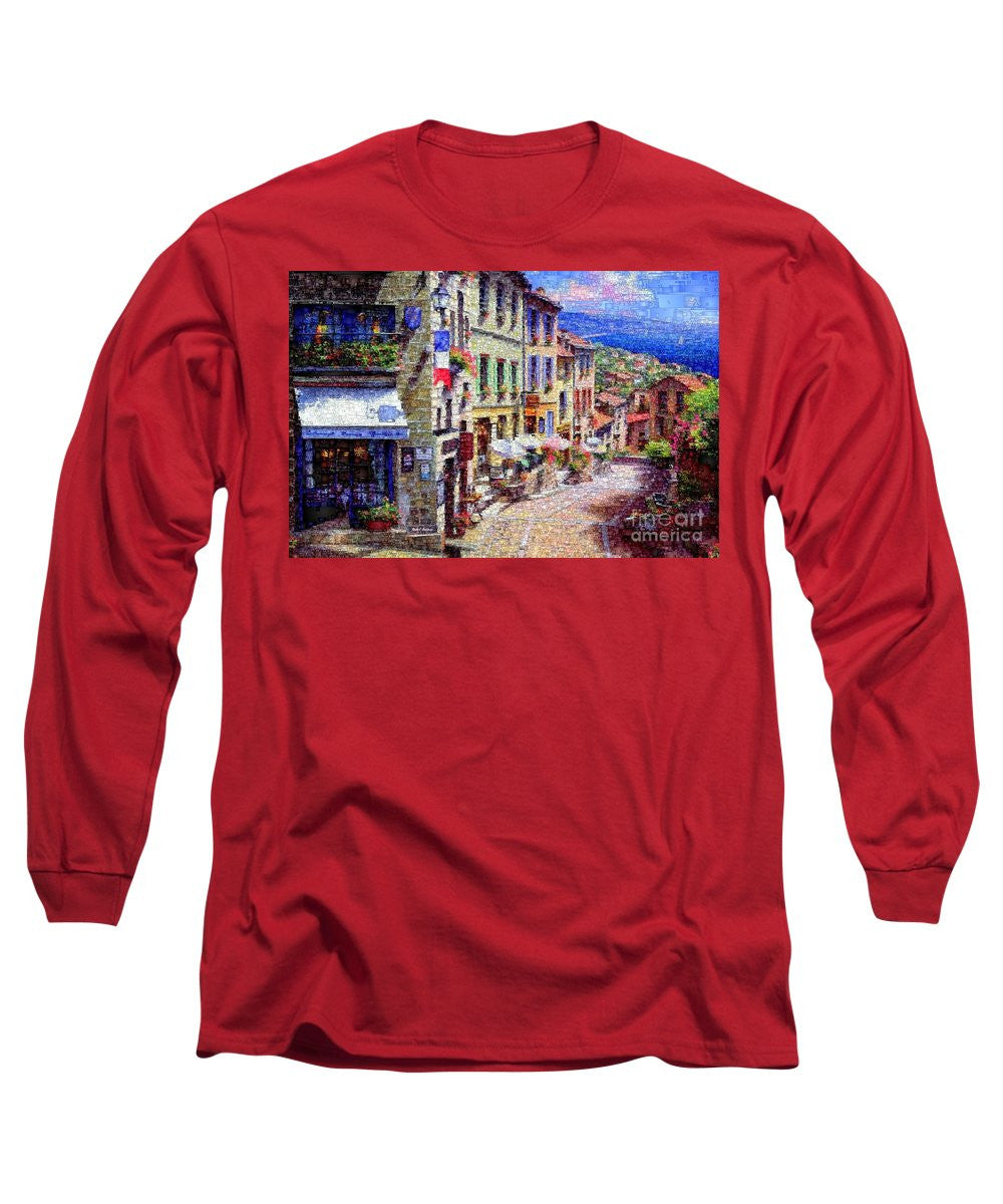 Long Sleeve T-Shirt - Quaint Streets From Nice France.