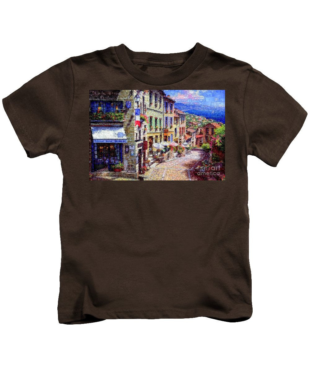 T-shirt pour enfants - Rues pittoresques de Nice, France.