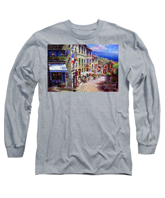 Long Sleeve T-Shirt - Quaint Streets From Nice France.