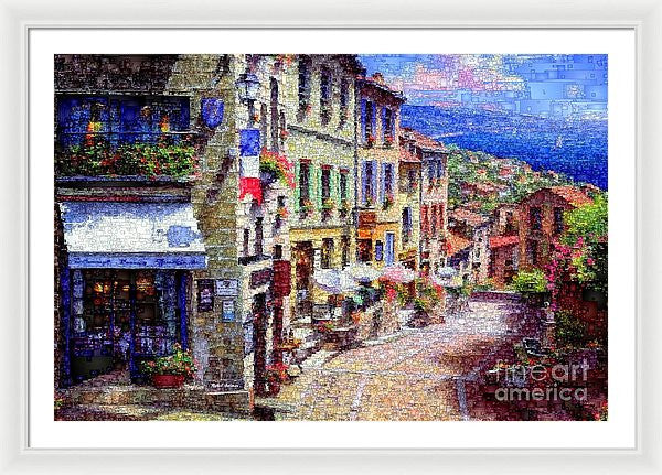 Framed Print - Quaint Streets From Nice France.