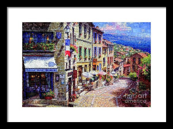 Framed Print - Quaint Streets From Nice France.