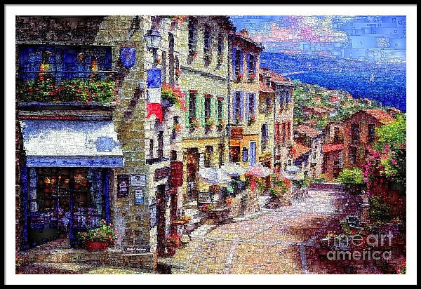 Framed Print - Quaint Streets From Nice France.