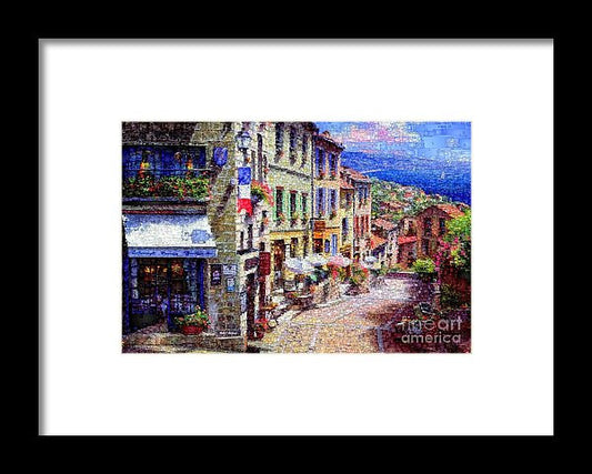 Framed Print - Quaint Streets From Nice France.