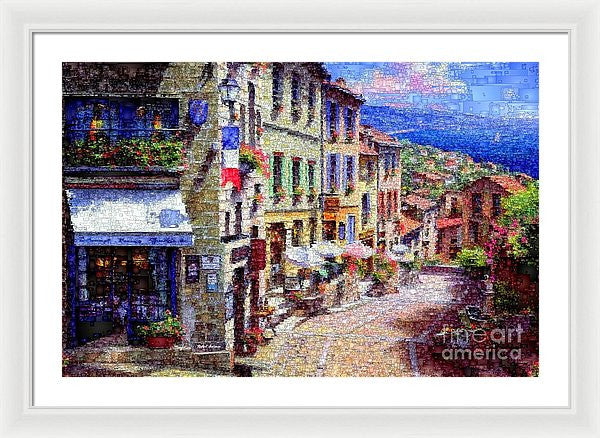 Framed Print - Quaint Streets From Nice France.