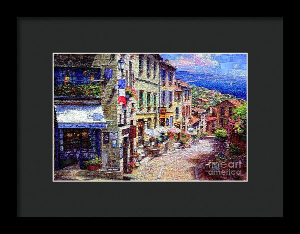 Framed Print - Quaint Streets From Nice France.