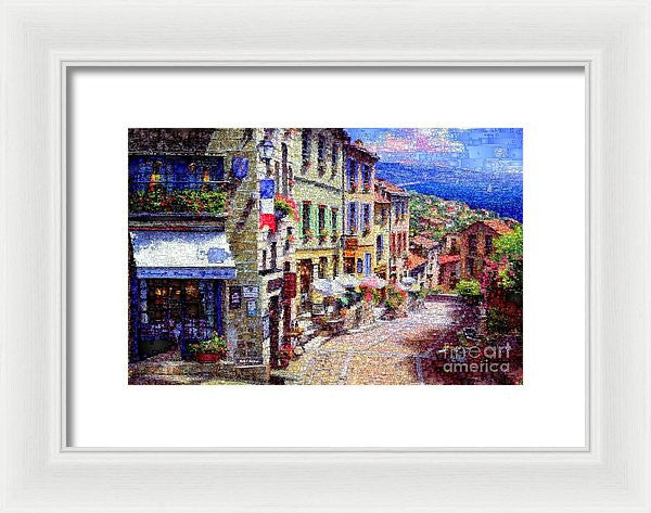 Framed Print - Quaint Streets From Nice France.