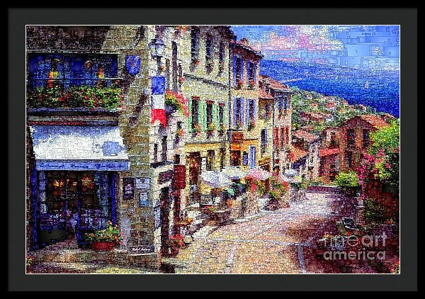 Framed Print - Quaint Streets From Nice France.