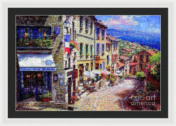 Framed Print - Quaint Streets From Nice France.