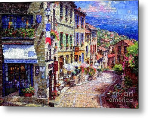 Metal Print - Quaint Streets From Nice France.