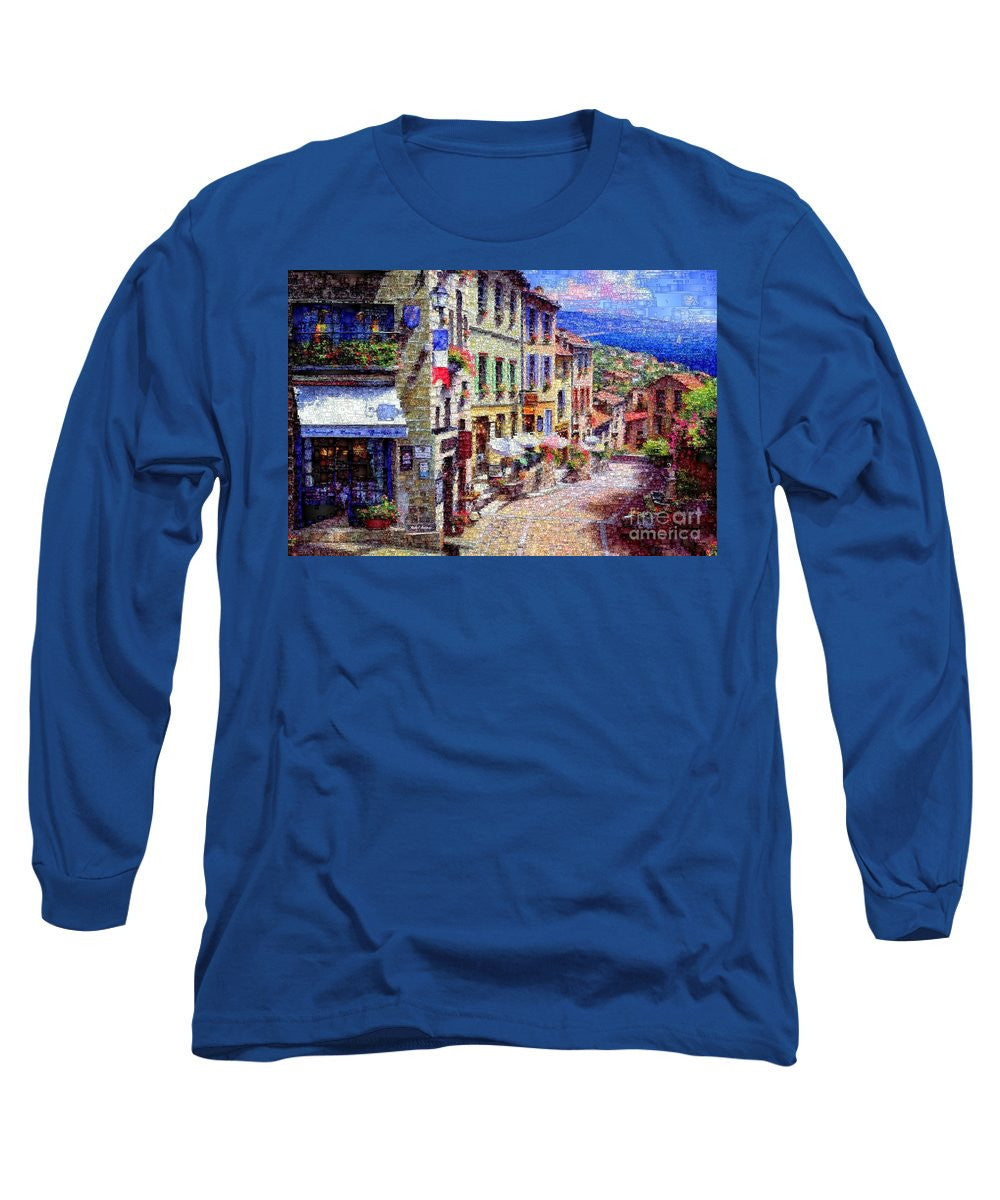 Long Sleeve T-Shirt - Quaint Streets From Nice France.