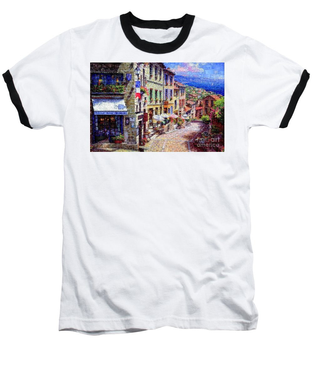 Baseball T-Shirt - Quaint Streets From Nice France.