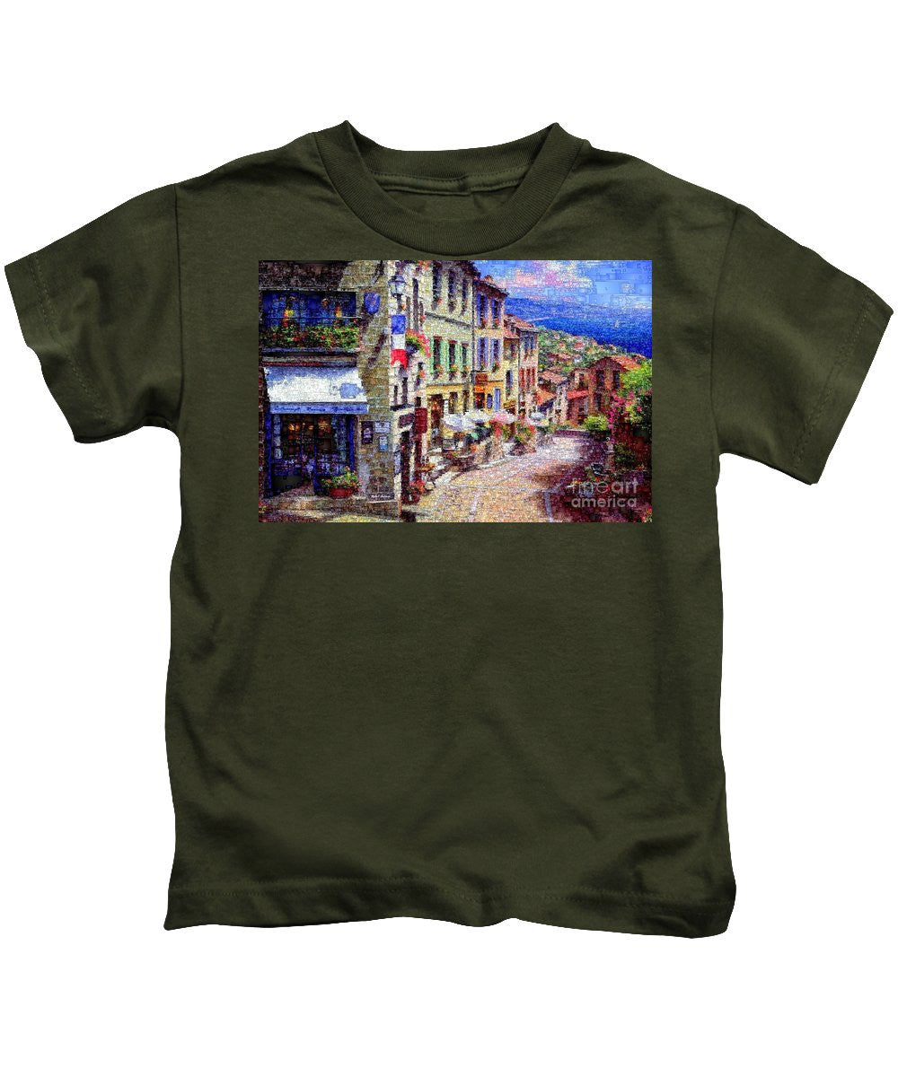 T-shirt pour enfants - Rues pittoresques de Nice, France.