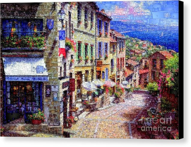 Canvas Print - Quaint Streets From Nice France.