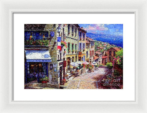 Framed Print - Quaint Streets From Nice France.