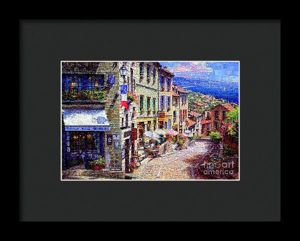 Framed Print - Quaint Streets From Nice France.