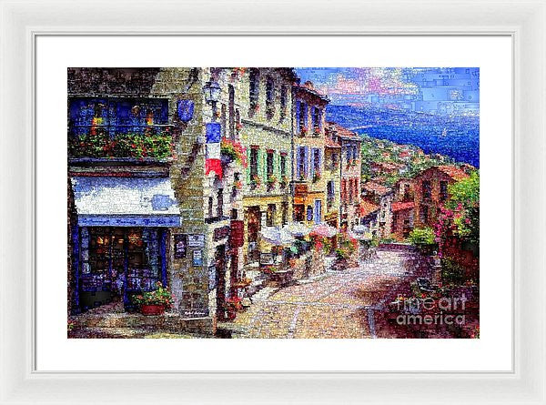 Framed Print - Quaint Streets From Nice France.