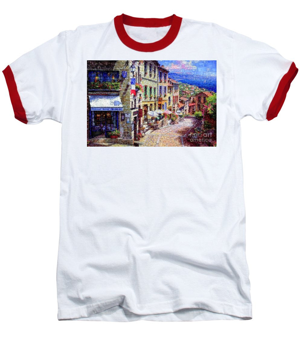 Baseball T-Shirt - Quaint Streets From Nice France.