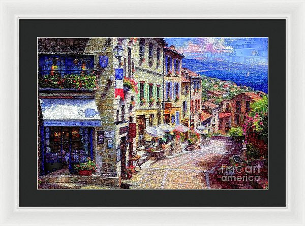 Framed Print - Quaint Streets From Nice France.