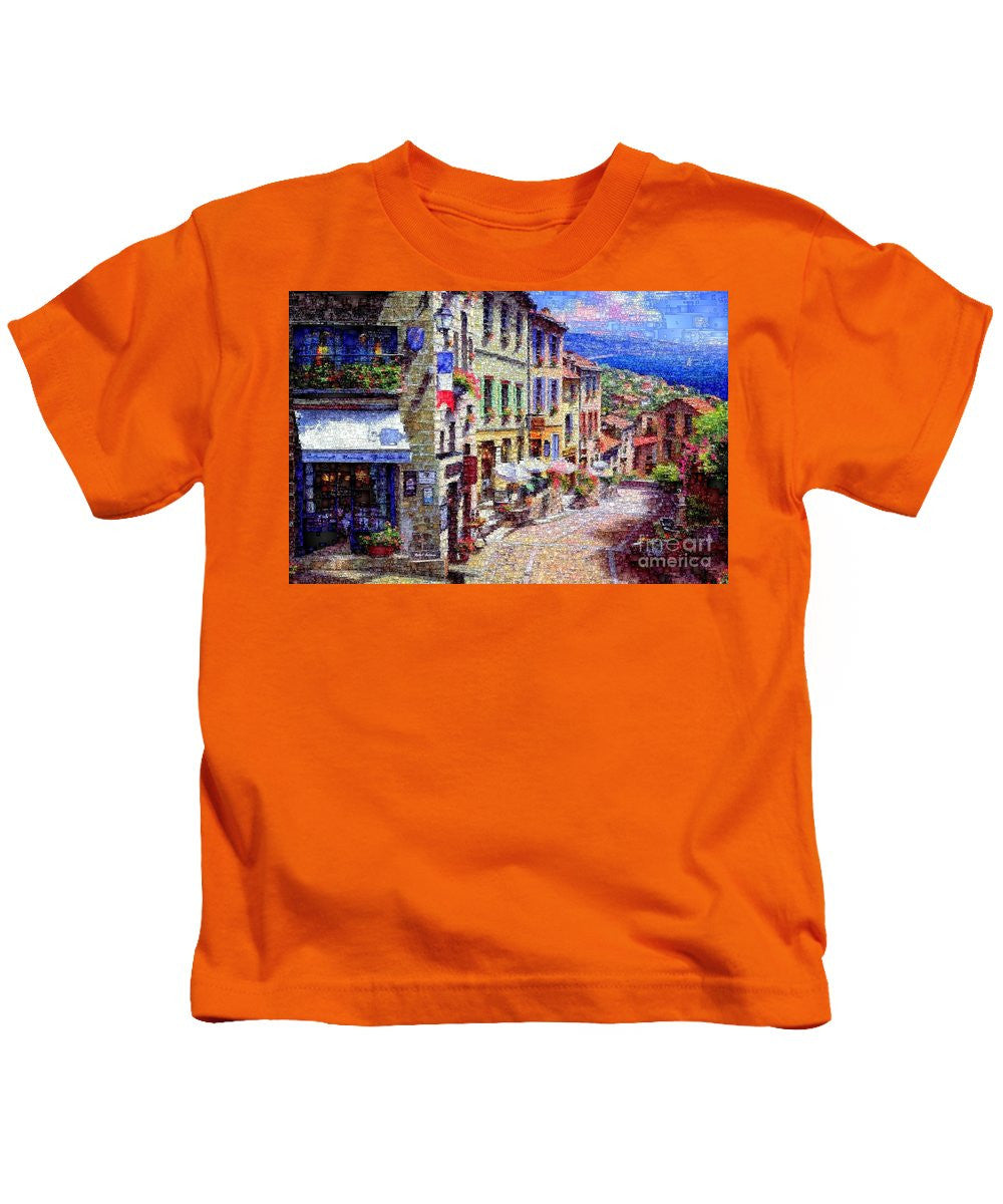 T-shirt pour enfants - Rues pittoresques de Nice, France.