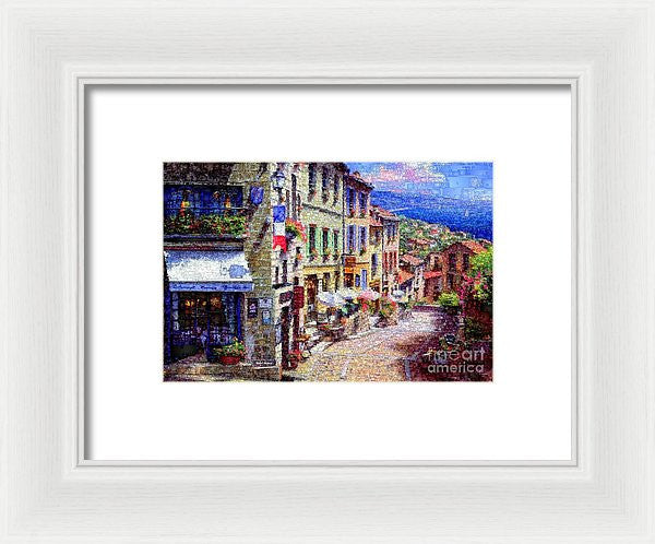 Framed Print - Quaint Streets From Nice France.