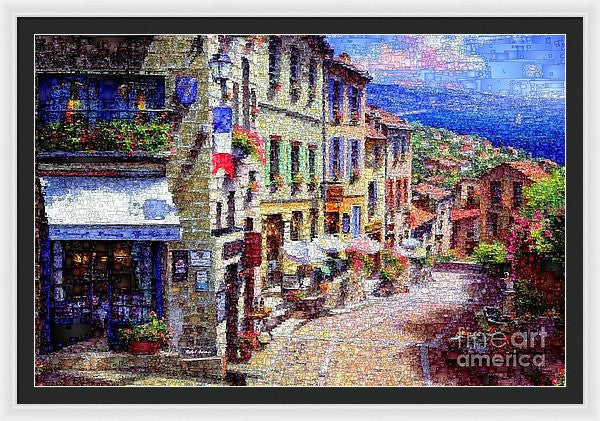 Framed Print - Quaint Streets From Nice France.