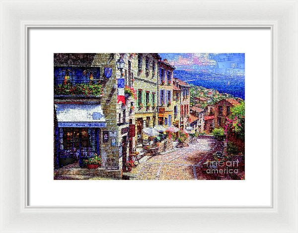 Framed Print - Quaint Streets From Nice France.