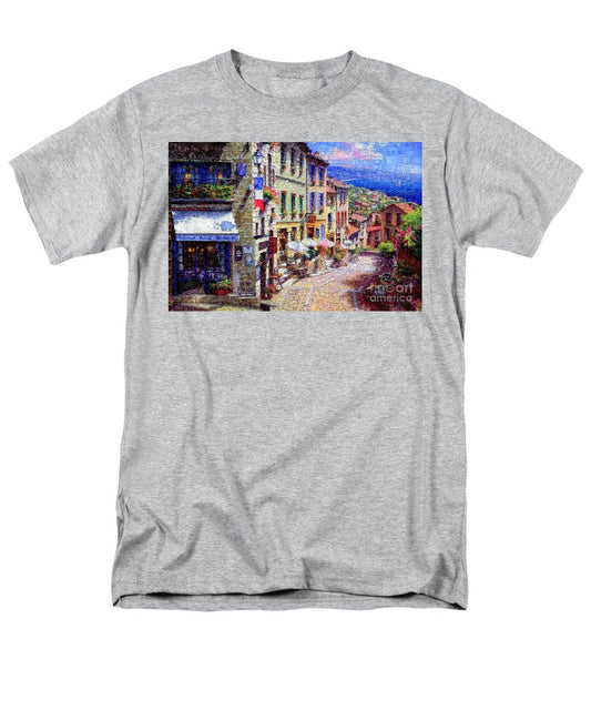 T-shirt pour homme (coupe standard) - Rues pittoresques de Nice, France.