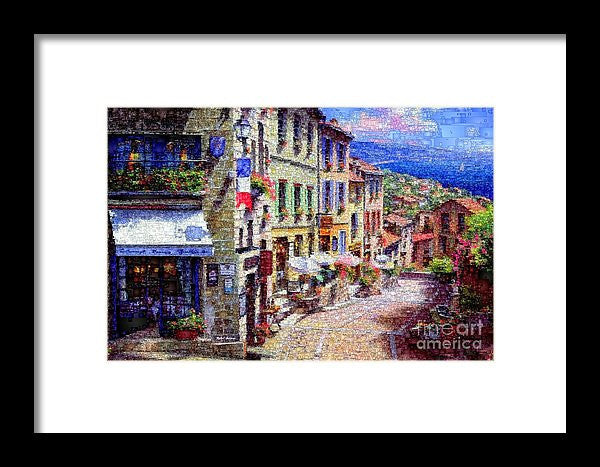 Framed Print - Quaint Streets From Nice France.