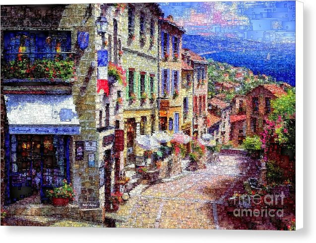 Canvas Print - Quaint Streets From Nice France.