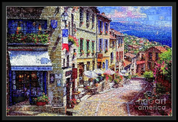 Framed Print - Quaint Streets From Nice France.