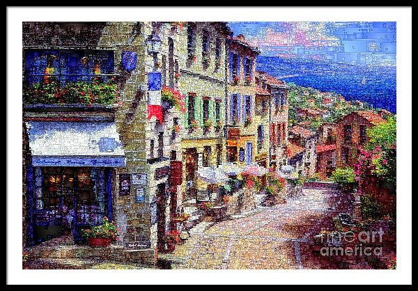 Framed Print - Quaint Streets From Nice France.