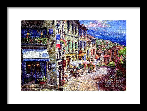 Framed Print - Quaint Streets From Nice France.