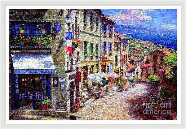 Framed Print - Quaint Streets From Nice France.