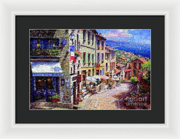 Framed Print - Quaint Streets From Nice France.