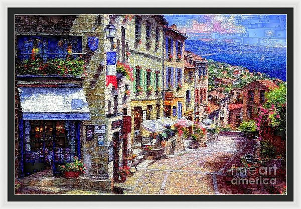 Framed Print - Quaint Streets From Nice France.