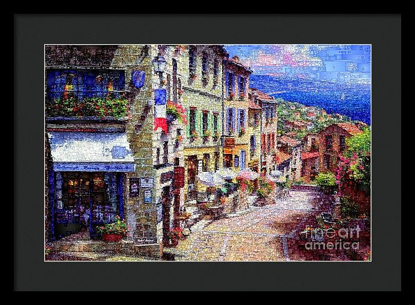 Framed Print - Quaint Streets From Nice France.