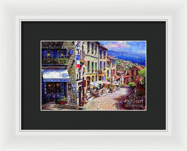 Framed Print - Quaint Streets From Nice France.