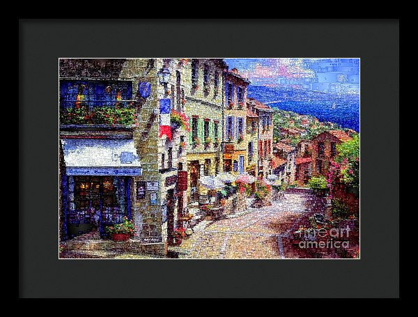 Framed Print - Quaint Streets From Nice France.