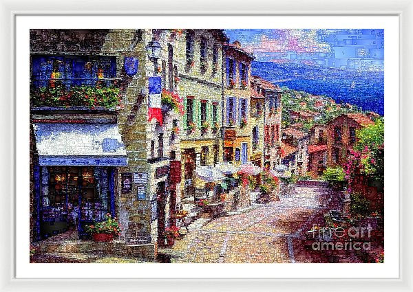 Framed Print - Quaint Streets From Nice France.