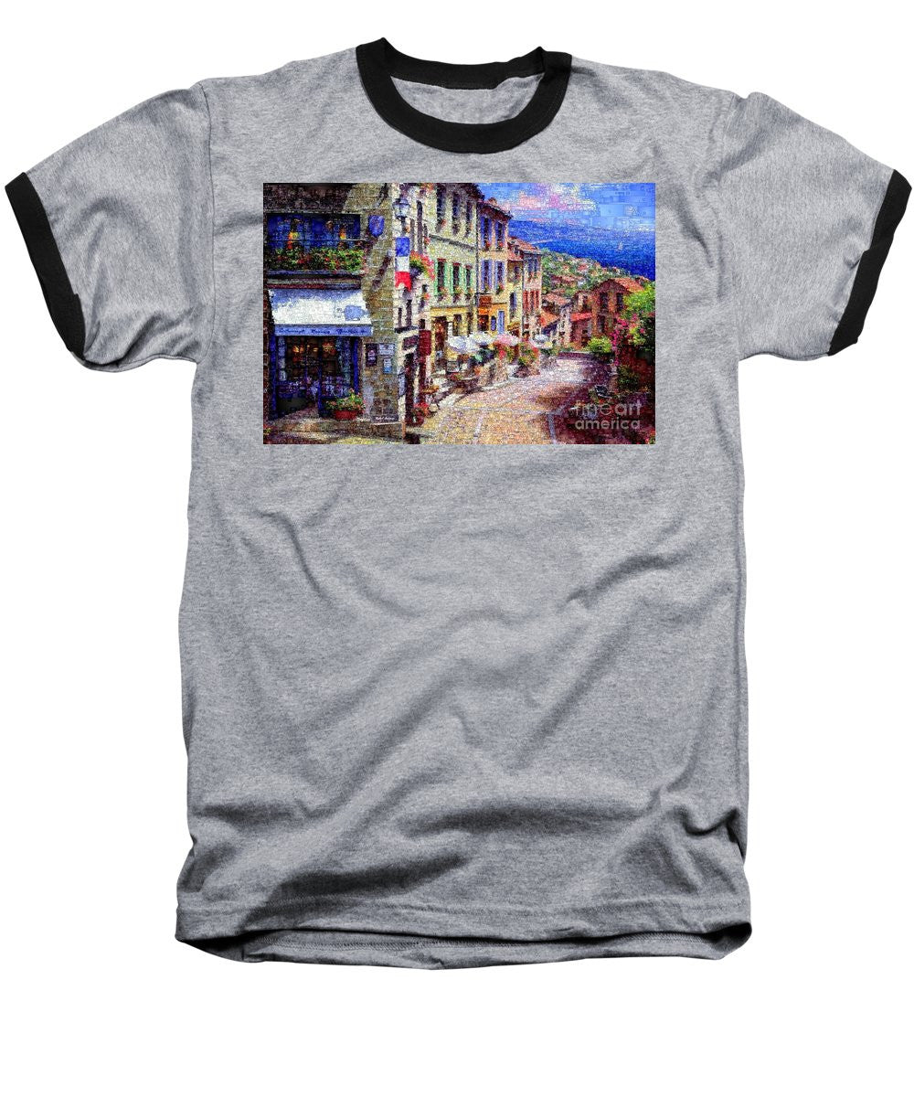 Baseball T-Shirt - Quaint Streets From Nice France.