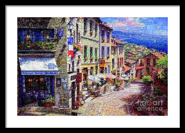 Framed Print - Quaint Streets From Nice France.