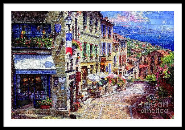 Framed Print - Quaint Streets From Nice France.